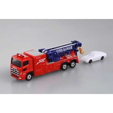 TAKARATOMY Long Type TOMICA No. 132 Yokohama City Fire Department Special High-Level Rescue Team Mobile Towing Vehicle