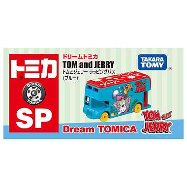 Dream TOMICA SP Tom and Jerry Wrapping Bus (Blue) TAKARATOMY - Image 3