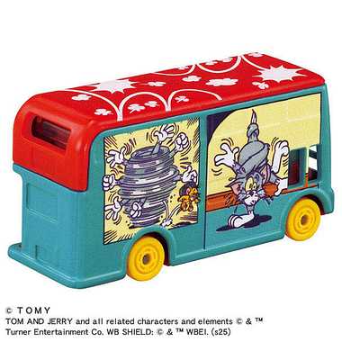 Dream TOMICA SP Tom and Jerry Wrapping Bus (Blue) TAKARATOMY - Image 2