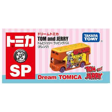 Dream TOMICA SP Tom and Jerry Wrapping Bus (Orange) TAKARATOMY - Image 3