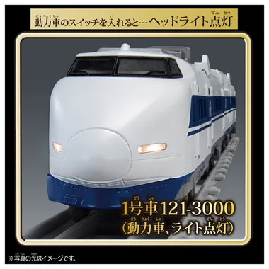 PLARAIL Real Class 100 Series Shinkansen Grand Hikari with lights - Image 4