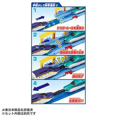PLARAIL E8 Series Shinkansen & E5 Series Shinkansen Gachatto Connection Set - Image 3