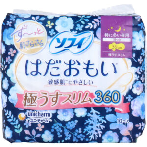 Ultra Thin Slim Nighttime Use for Especially Heavy Menstrual Flow With Wings 36cm